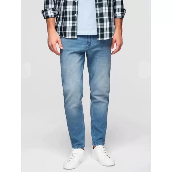  Pánské kalhoty OMBRE OM-PADP-0253 LIGHT BLUE 