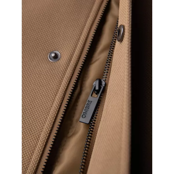  Pánský kabát OMBRE OM-COWC-0136 LIGHT BROWN 