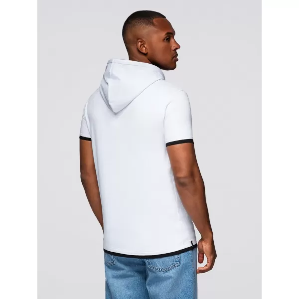  Pánské triko OMBRE OM-TSCT-0256 WHITE 