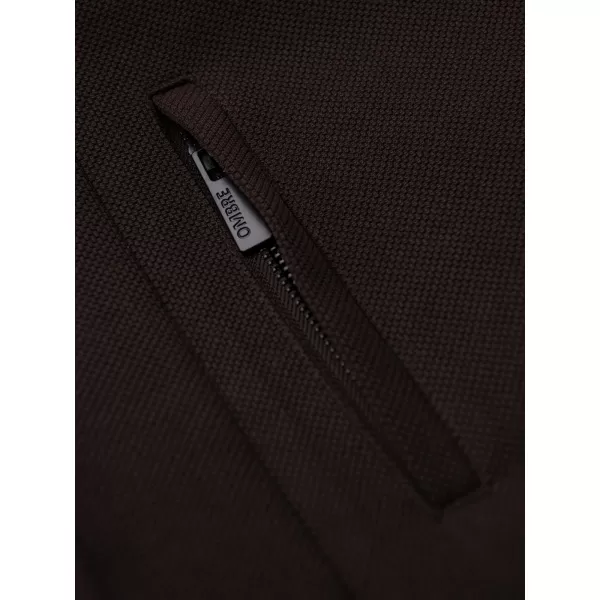  Pánský kabát OMBRE OM-COWC-0136 DARK BROWN 