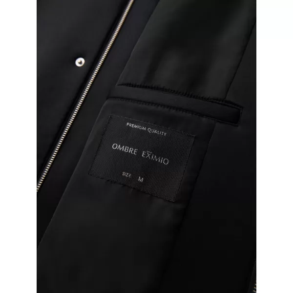  Pánský kabát OMBRE OM-COLC-0144 BLACK 