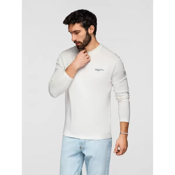  Pánské triko OMBRE OM-LSPT-0136 WHITE 