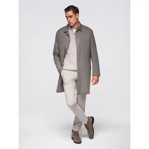  Pánský kabát OMBRE OM-COLC-0139 ASH 