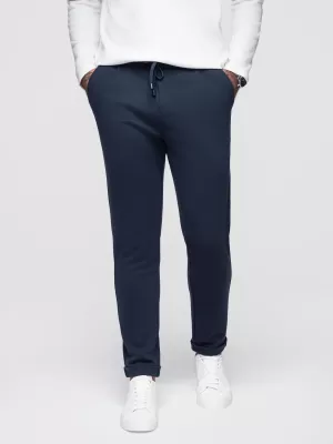 Pánské kalhoty OMBRE OM-PACP-0283 NAVY BLUE