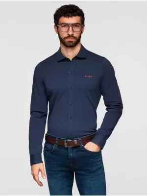 Pánská košile OMBRE K697 NAVY BLUE