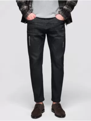 Pánské kalhoty OMBRE OM-PADP-0241 BLACK