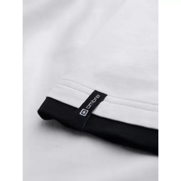  Pánské triko OMBRE OM-TSCT-0256 WHITE 