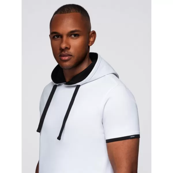  Pánské triko OMBRE OM-TSCT-0256 WHITE 