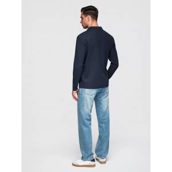  Pánské triko OMBRE OM-POBL-0162 NAVY BLUE 