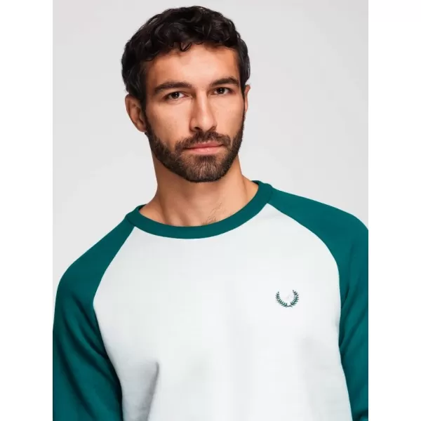  Pánská mikina OMBRE OM-SSNZ-0239 CREAM AND DARK GREEN 