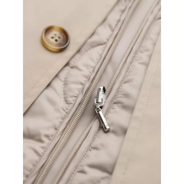  Pánský kabát OMBRE OM-COLC-0139 BEIGE 