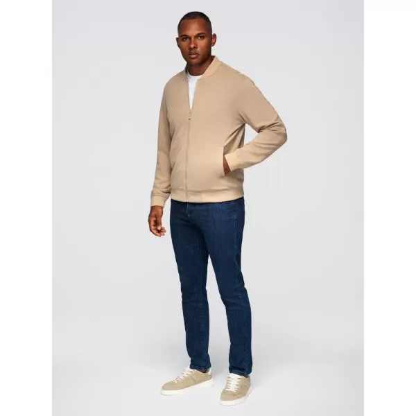  Pánská bunda OMBRE OM-JANP-0159 WARM BEIGE 