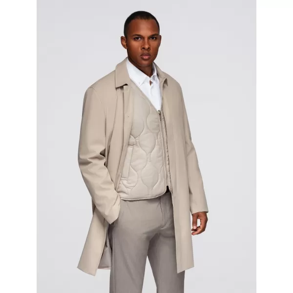  Pánský kabát OMBRE OM-COLC-0139 BEIGE 