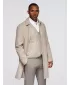 Pánský kabát OMBRE OM-COLC-0139 BEIGE