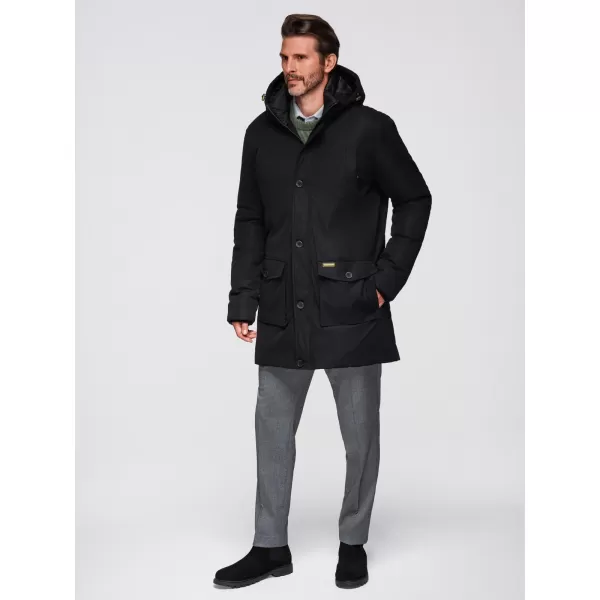  Pánská parka OMBRE OM-JAPJ-0287 BLACK 