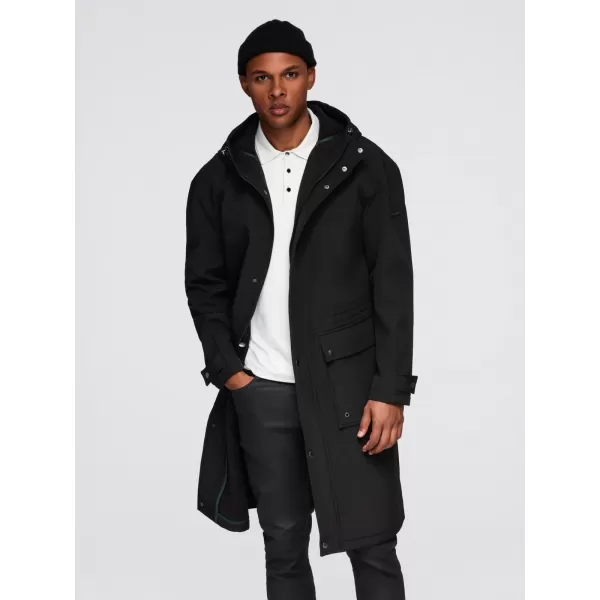  Pánský kabát OMBRE OM-JAPJ-0314 BLACK 