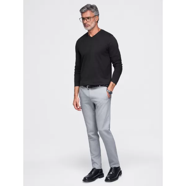  Pánské tričko OMBRE OM-LSBL-0143 BLACK 