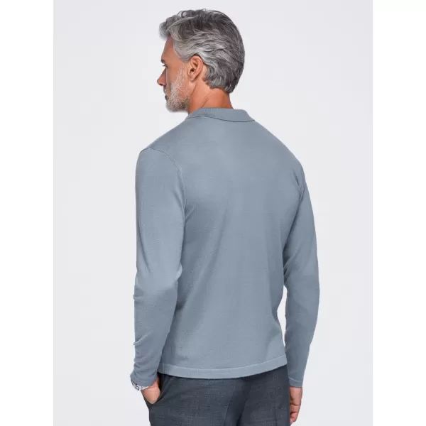  Pánská triko s límečkem OMBRE OM-POLS-0138 GREY 