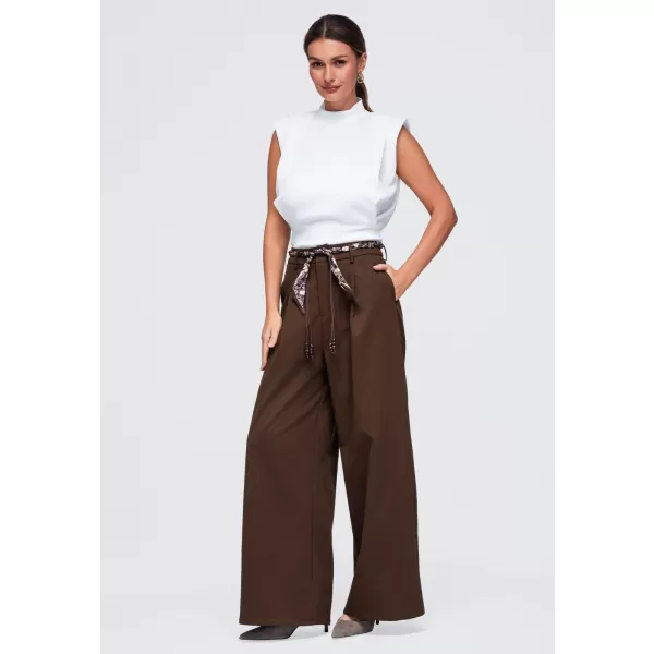  Dámské kalhoty OMBRE OW-PA-E0020 BROWN 