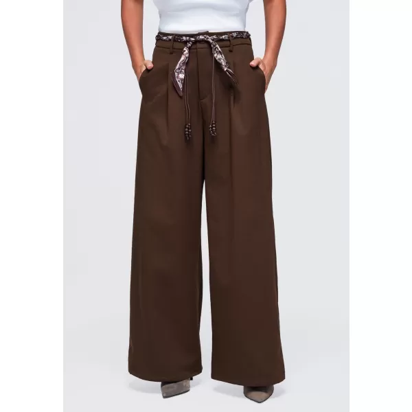  Dámské kalhoty OMBRE OW-PA-E0020 BROWN 