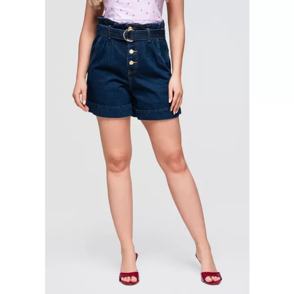  Dámské kraťasy OMBRE OW-ST-E0011 DARK DENIM 