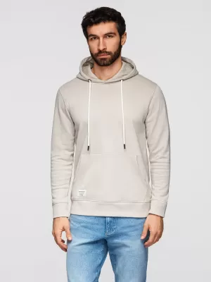 Pánská mikina OMBRE OM-SSBN-0270 LIGHT BEIGE