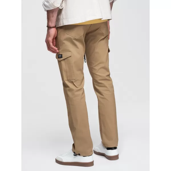  Pánské kalhoty OMBRE P1526 LIGHT BROWN 