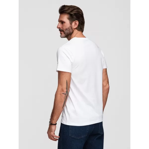  Pánské triko OMBRE OM-TSPT-0269 WHITE 