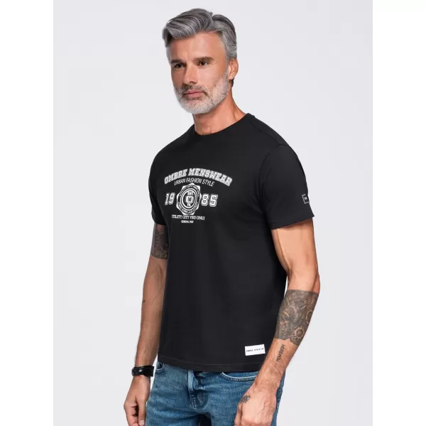  Pánské tričko OMBRE OM-TSPT-0297 BLACK 