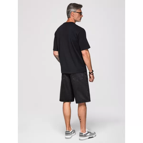  Pánské triko OMBRE OM-TSCT-0276 BLACK 