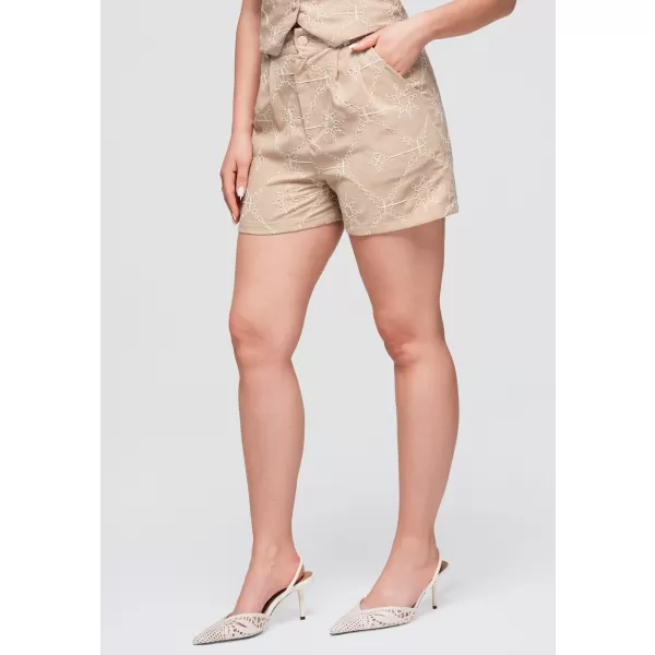  Dámské kraťasy OMBRE OW-ST-E0019 TAUPE 