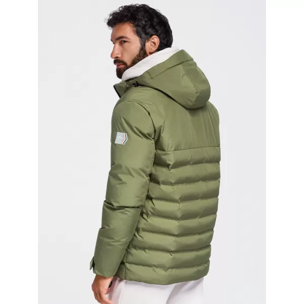  Pánská zimní prošívaná bunda OMBRE OM-JAHP-0305 OLIVE 