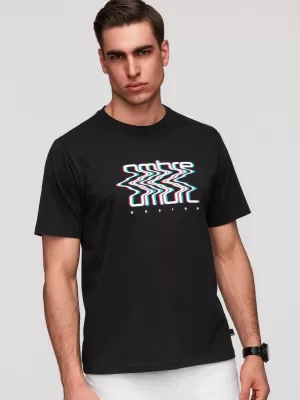 Pánské triko OMBRE OM-TSPT-0286 BLACK