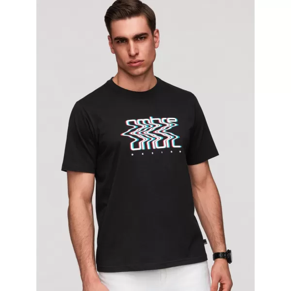  Pánské triko OMBRE OM-TSPT-0286 BLACK 