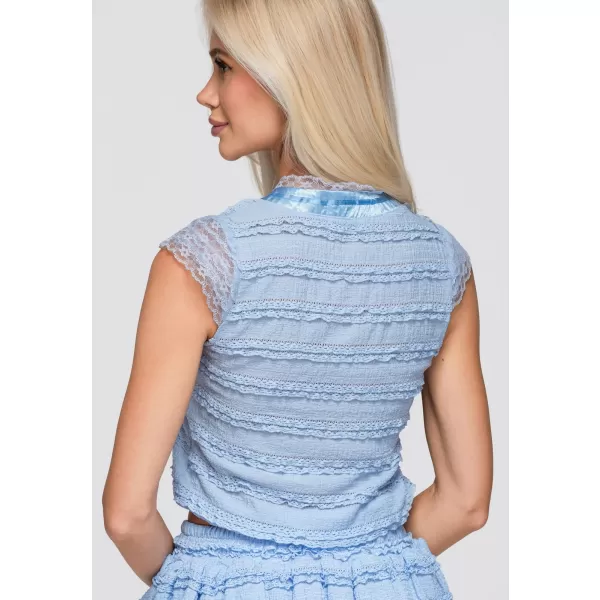  Dámská blůza OMBRE OW-TS-E0066 BLUE 