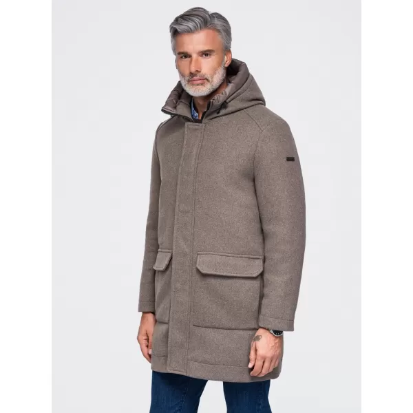  Pánská parka OMBRE OM-COWC-0161 ASH GREY 