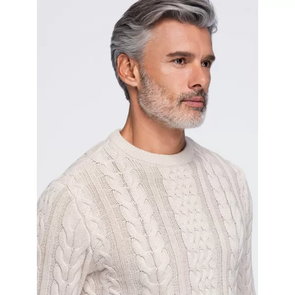  Pánský svetr OMBRE OM-SWSW-0191 ECRU 