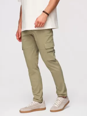 Pánské kalhoty OMBRE P1517 OLIVE