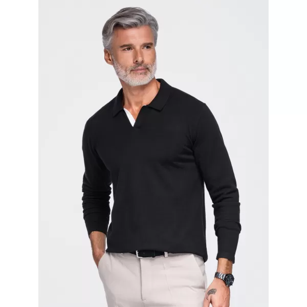  Pánská triko s límečkem OMBRE OM-POLS-0138 BLACK 