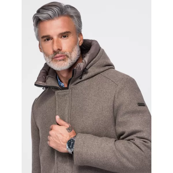  Pánská parka OMBRE OM-COWC-0161 ASH GREY 