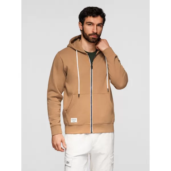  Pánská mikina OMBRE OM-SSBZ-0272 BROWN 