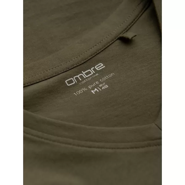  Pánské tričko OMBRE L171 DARK OLIVE 