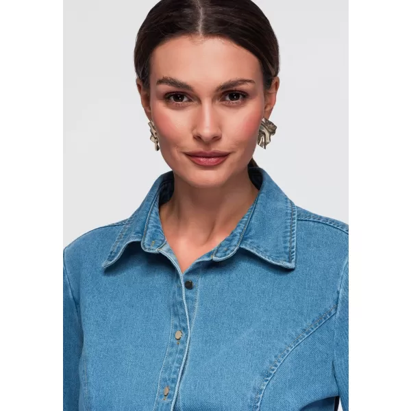  Dámská košile OMBRE OW-SH-E0070 BLUE 