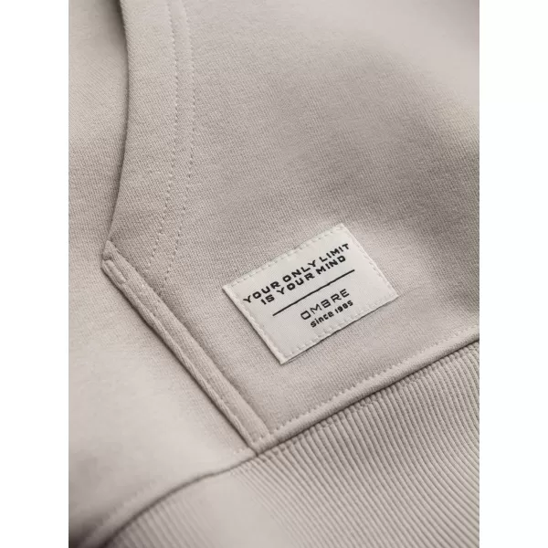  Pánská mikina OMBRE OM-SSBN-0270 LIGHT BEIGE 