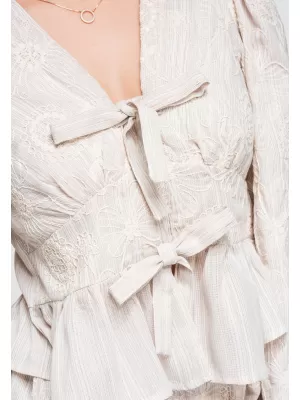 Dámská blůza OMBRE OW-TS-E0060 BEIGE