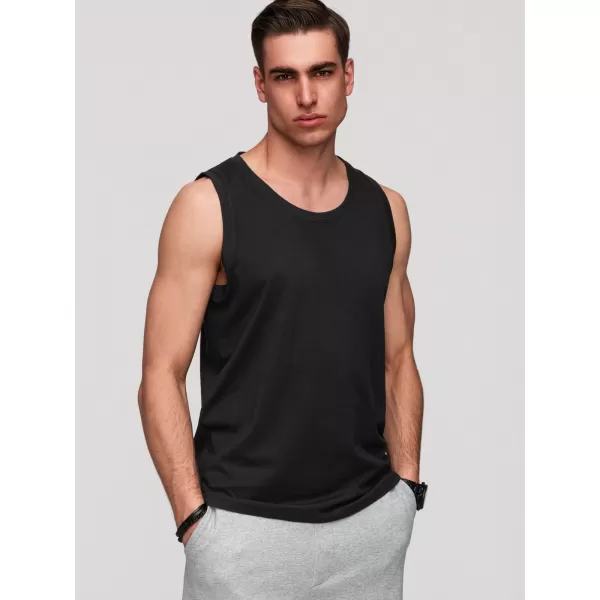  Pánské tílko OMBRE OM-TSBT-0272 BLACK 