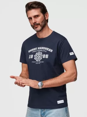 Pánské triko OMBRE OM-TSPT-0269 NAVY BLUE