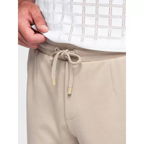  Pánské kraťasy OMBRE OM-SRCS-0206 BEIGE 