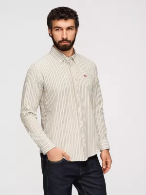 Pánská košile OMBRE K703 BEIGE