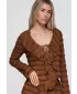 Dámská blůza OMBRE OW-TS-E0067 LIGHT BROWN